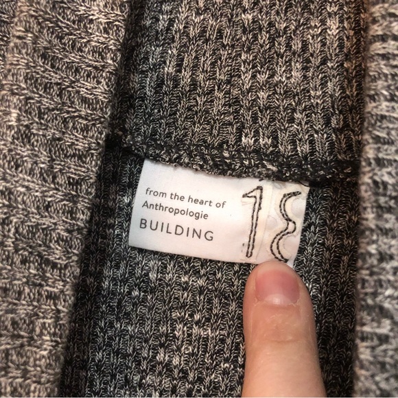 NWT Anthropologie grey knit sweater dress large - Picture 4 of 8
